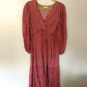 Max studio floral maxi dress size small